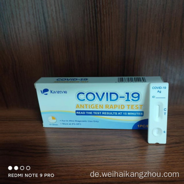 COVID-19-Antigen-Testerkit vor dem Nasalantigen